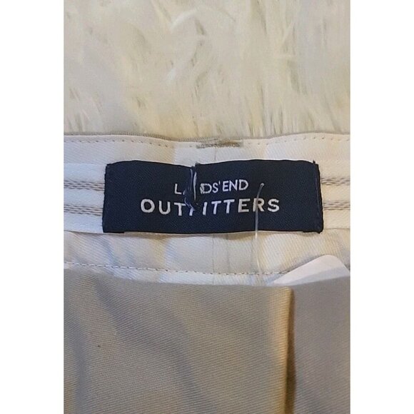 The Outfitters Lands End Womens Pants 16 Khaki Tan NWOT Chino Cotton PolySpandex - Picture 3 of 10